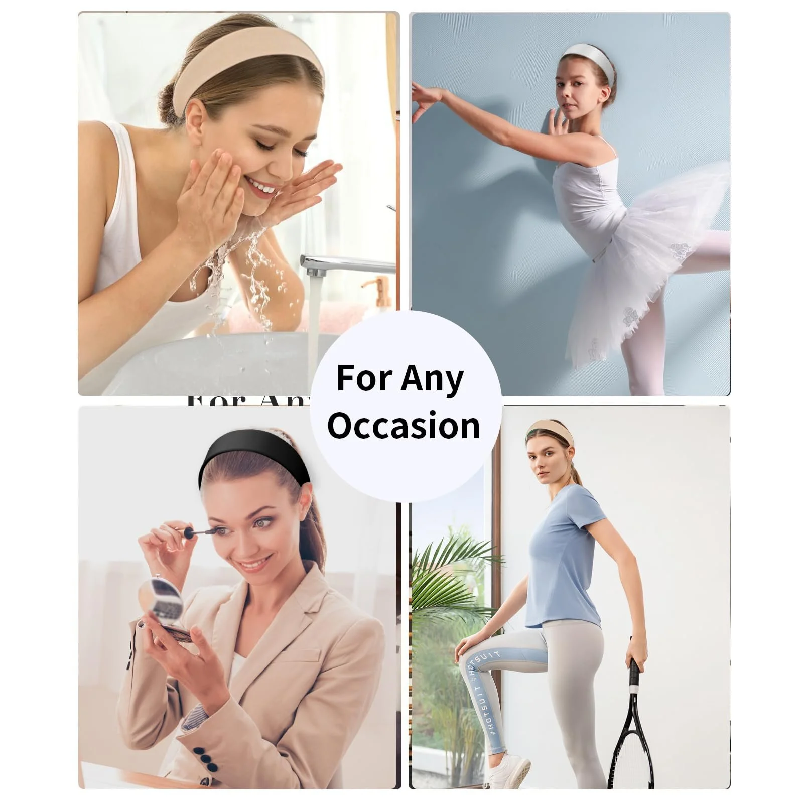 Обруч для волосся Satin, 4 шт, фото №6