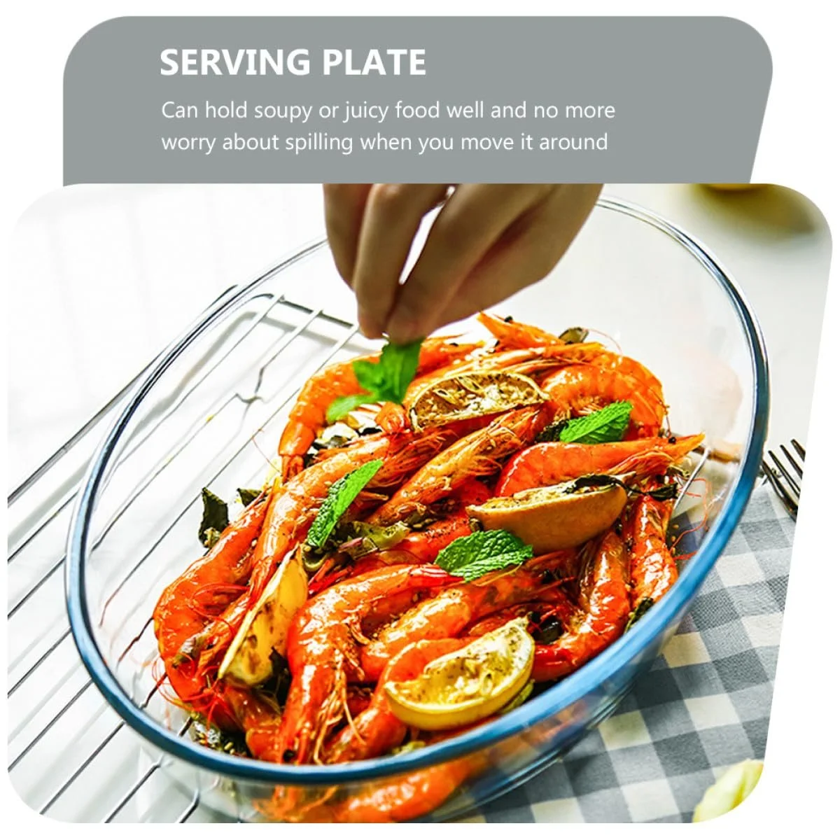 Форма для запекания OSALADI овальная стеклянная 2400 мл прозрачная термостойкая, фото №8 Форма для запекания OSALADI овальная стеклянная 2400 мл прозрачная термостойкая, фото №8