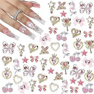 Набор украшений для ногтей (24 шт.) Цветы Вишня Звезда Бант Камни Блестки Камни для ногтей Самодельные украшения для ногтей Ювелирные изделия для ногтей Y2K Милые стразы - Фото 1