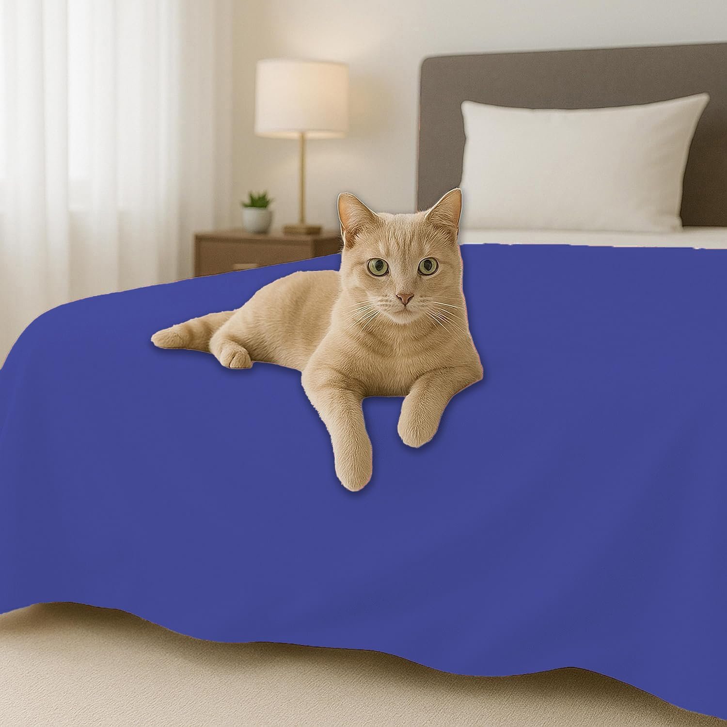 Покрывало Byour3 Хлопок 100% Легкое Двуспальное Односпальное Queen Size Прямоугольное Гипоаллергенное Прочная Накидка для Спальни Королевский Синий, Двуспальное, фото №2