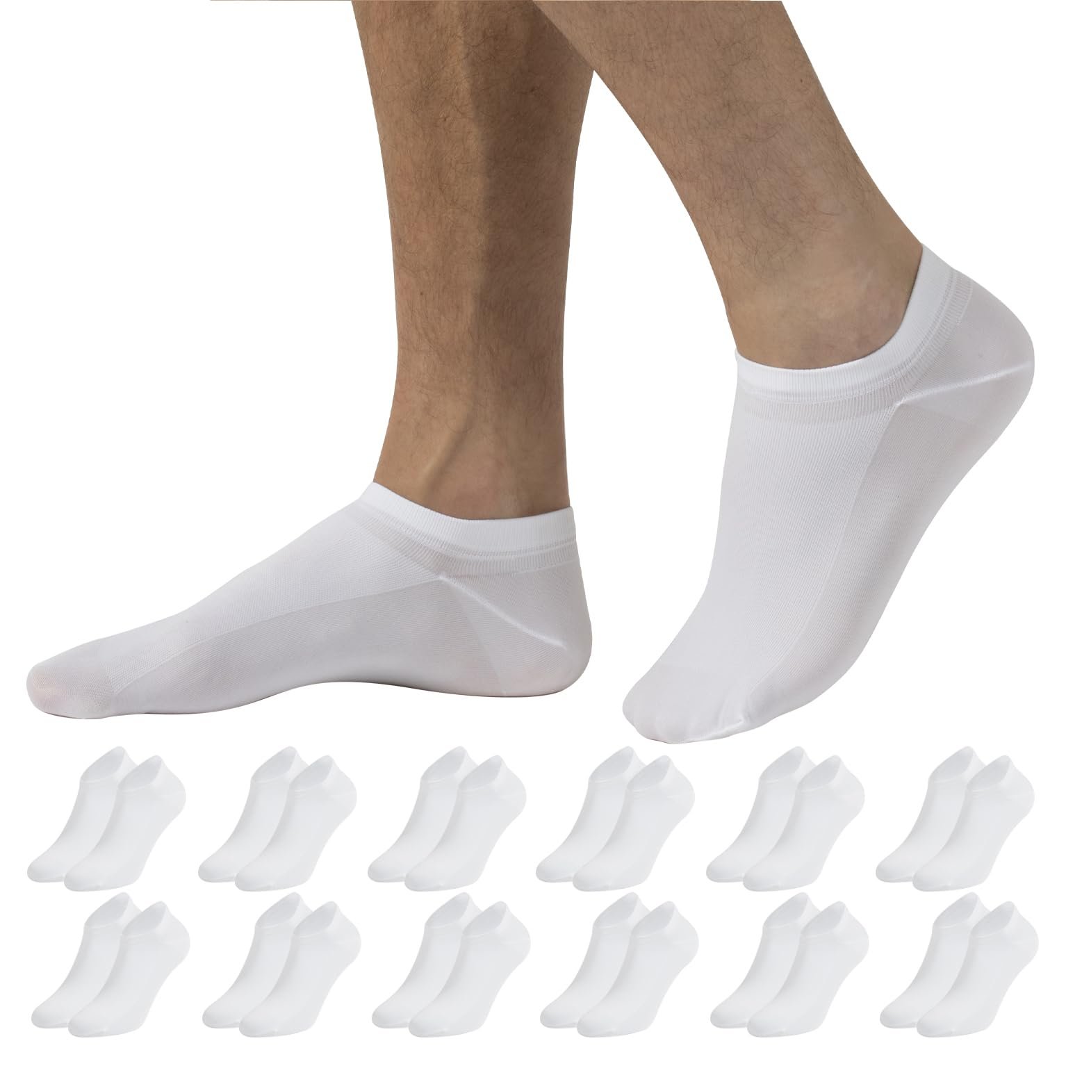 Носки спортивные CALZITALY Microfibre (6/12 пар) Унисекс Белый, Телесный, Черный, 35-40, 41-46, Италия, фото №1