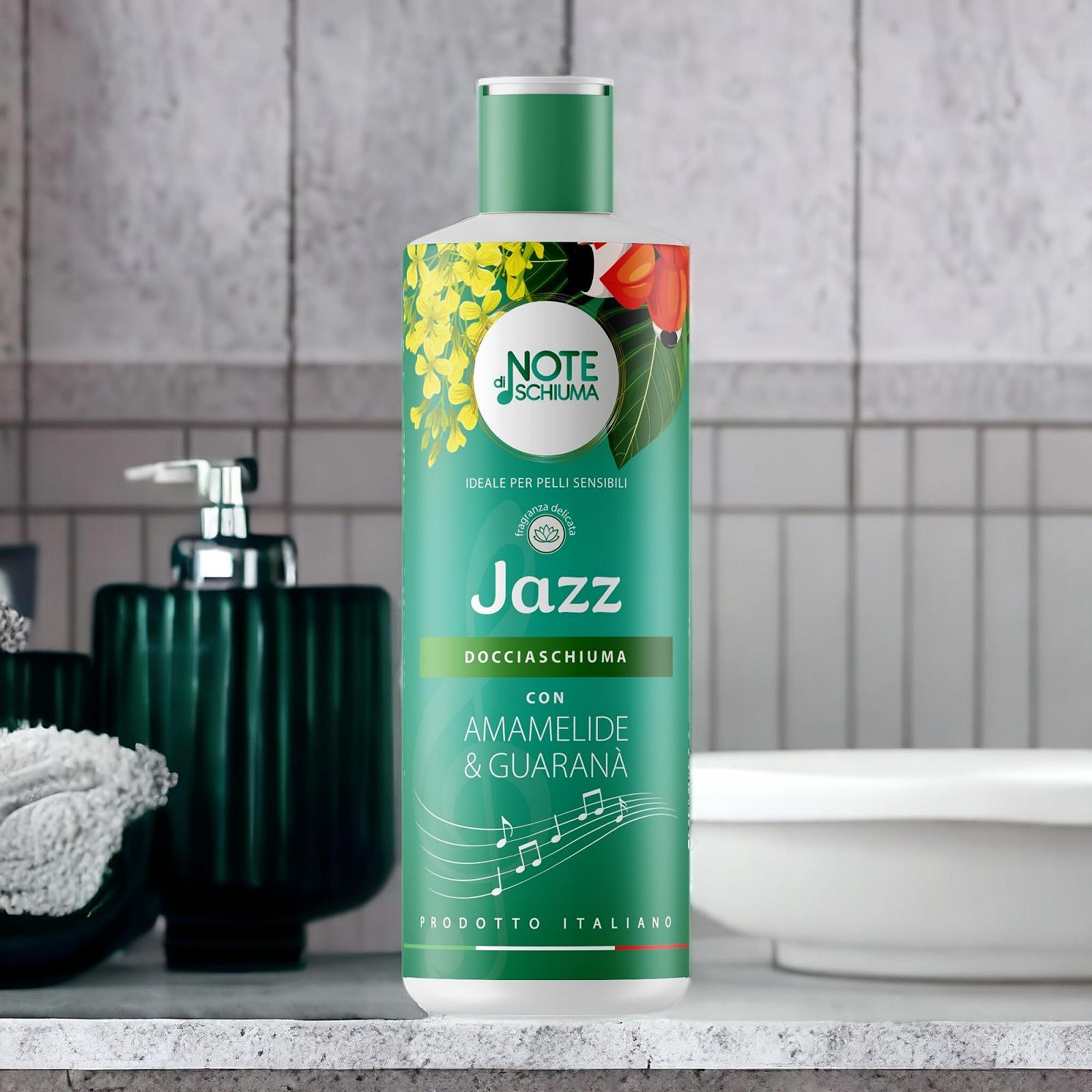 Пена для душа Note di Schiuma Jazz Белая лилия и Гуарана 3 флакона по 400 мл, фото №3 Пена для душа Note di Schiuma Jazz Белая лилия и Гуарана 3 флакона по 400 мл, фото №3