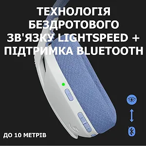 Навушники Logitech G435 Lightspeed Wireless Gaming Headset White (981-001074) synthetic.ua - Фото 1