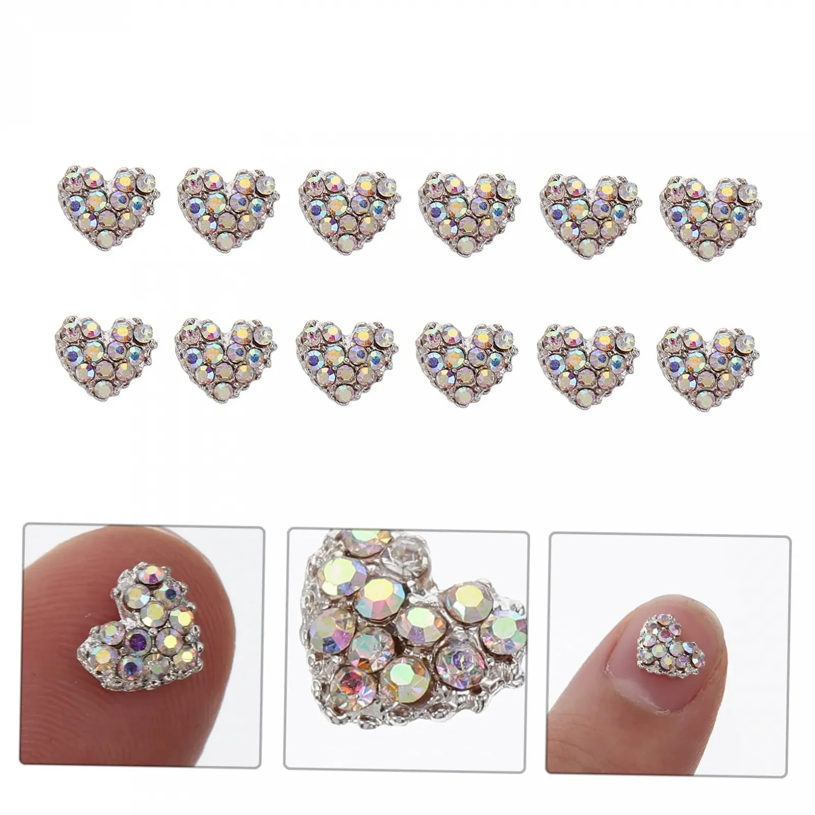 Наклейки для нігтів у вигляді серця (20 шт.), фото №9