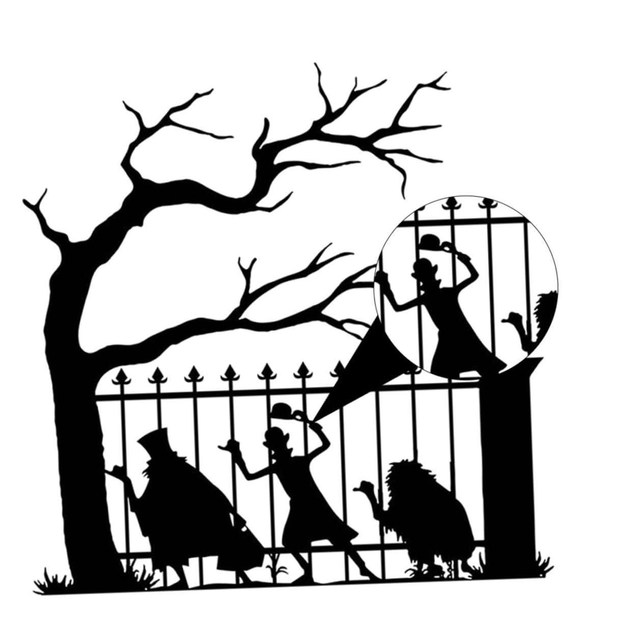 Наклейки на стену HOMSFOU Halloween Самоклеящиеся Черный, фото №4