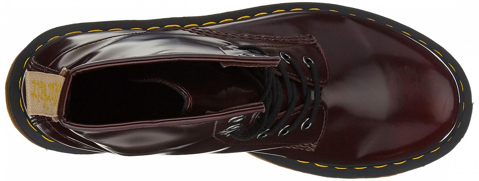 Черевики Dr. Martens 1460 Vegan Cambridge Brush Вишнево-червоний, фото №5