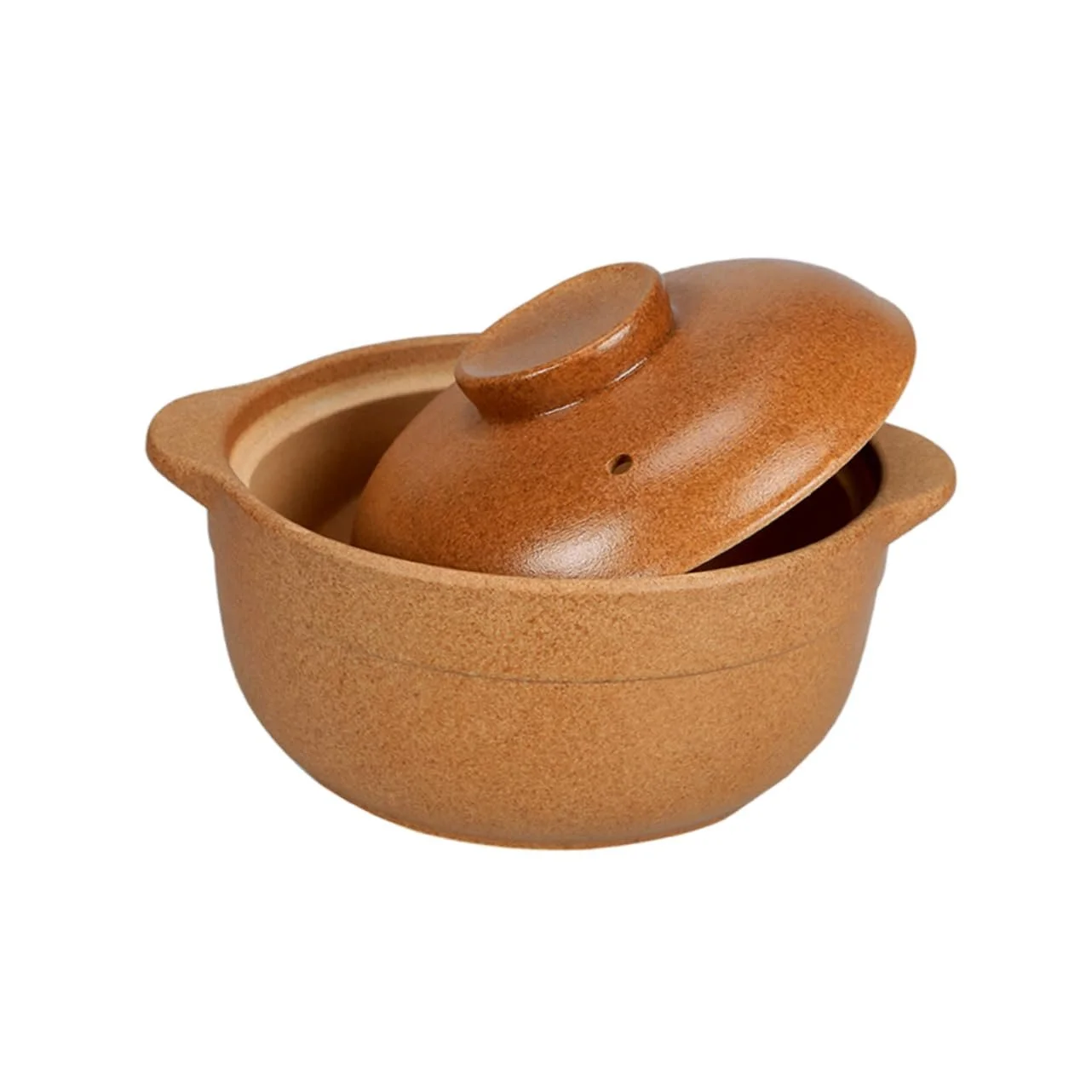 Каструля керамічна 1,6 л з ручками для тушкування рівномірне нагрівання, фото №1