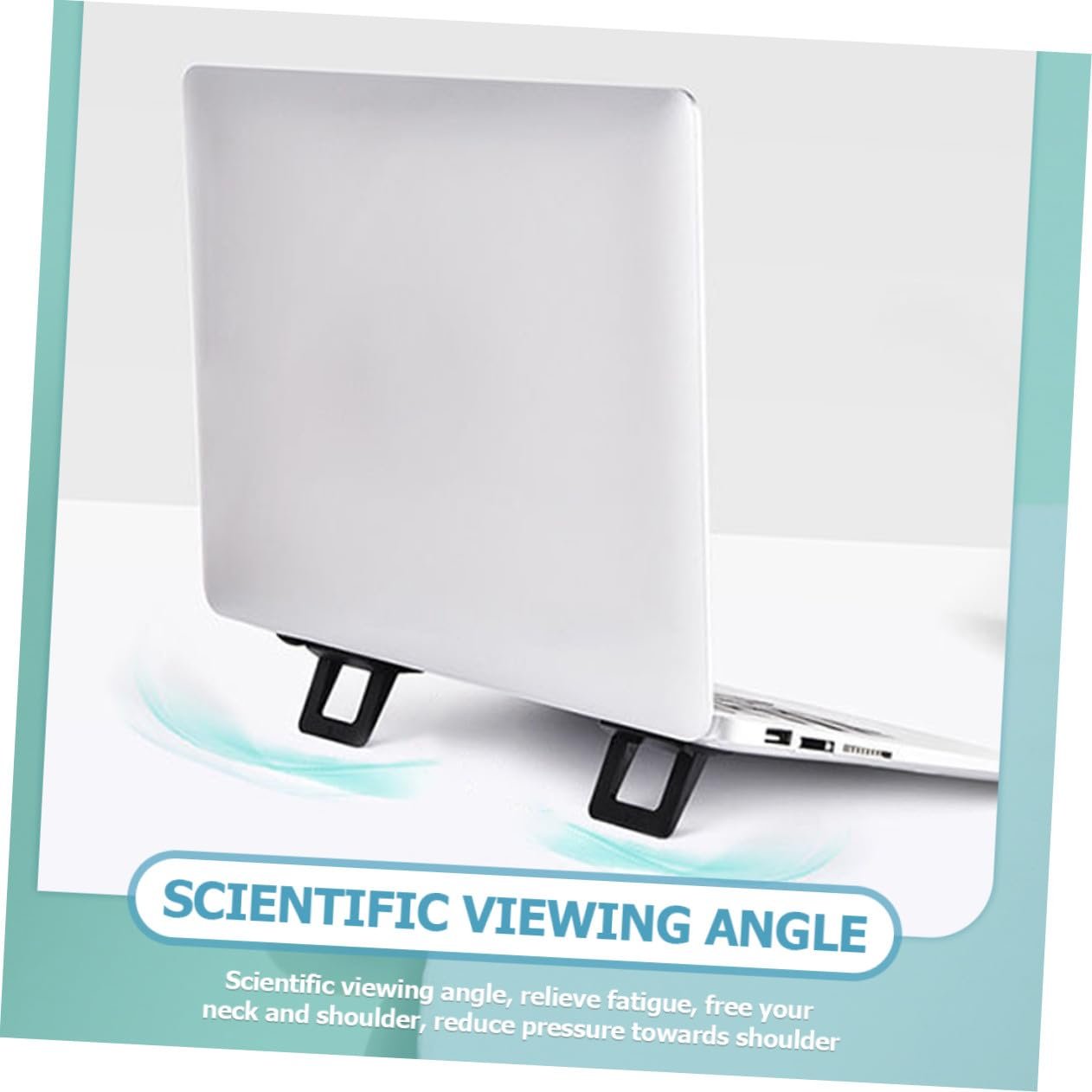 Подставка для ноутбука складная SEWACC PC материал, эргономичный угол обзора, вентилируемая подставка для лучшего охлаждения, стабильная подставка для ноутбука, компактная и портативная, фото №6