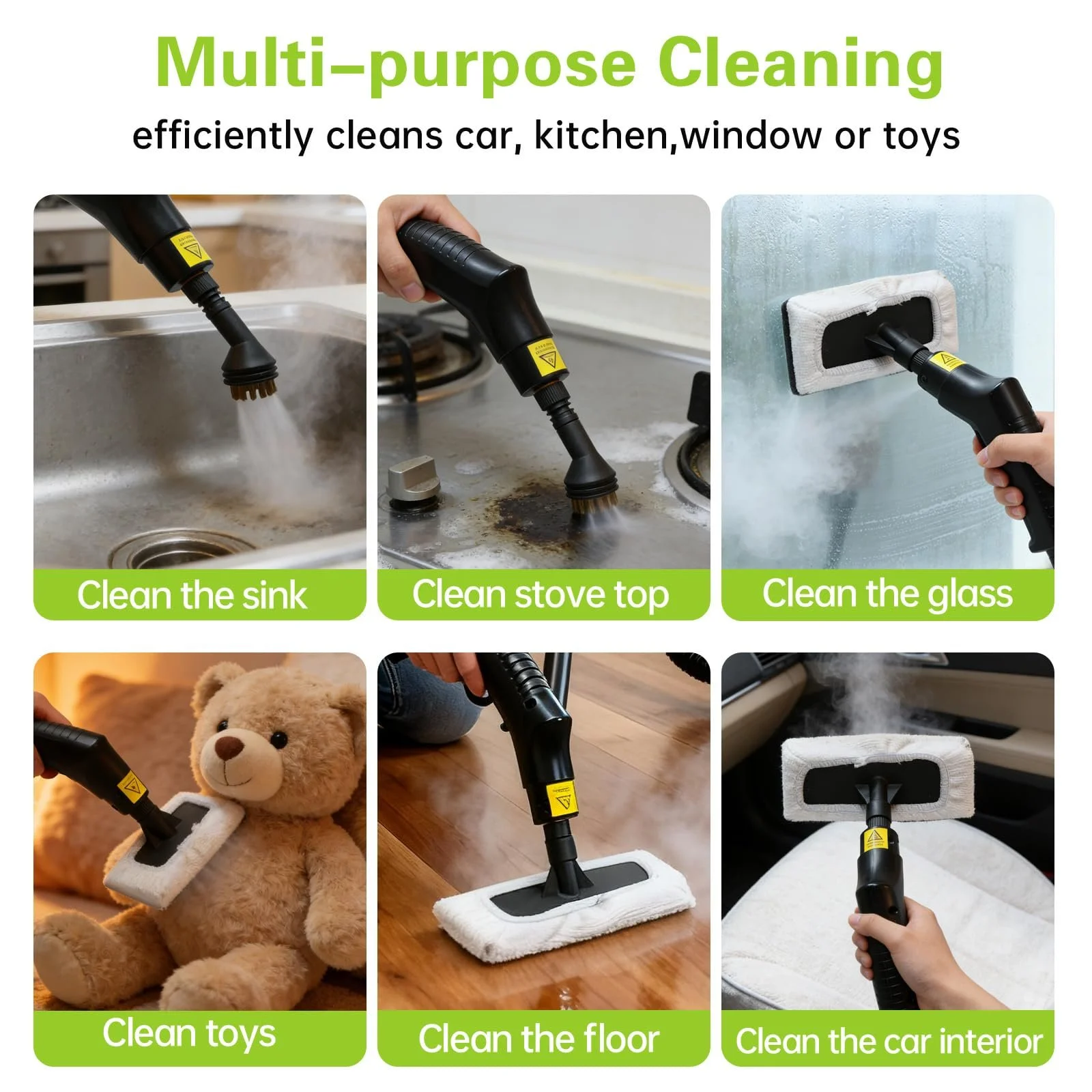 Ручний пароочисник 1950 Вт 3 бар 1600 мл, фото №7