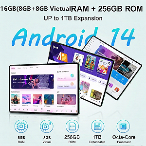 Планшет 10.1" Full HD TYD 109 Pro 8+8/256Gb 4G 2-SIM 8 ядер Android 14 8000 mAh Black synthetic.ua - Фото 1