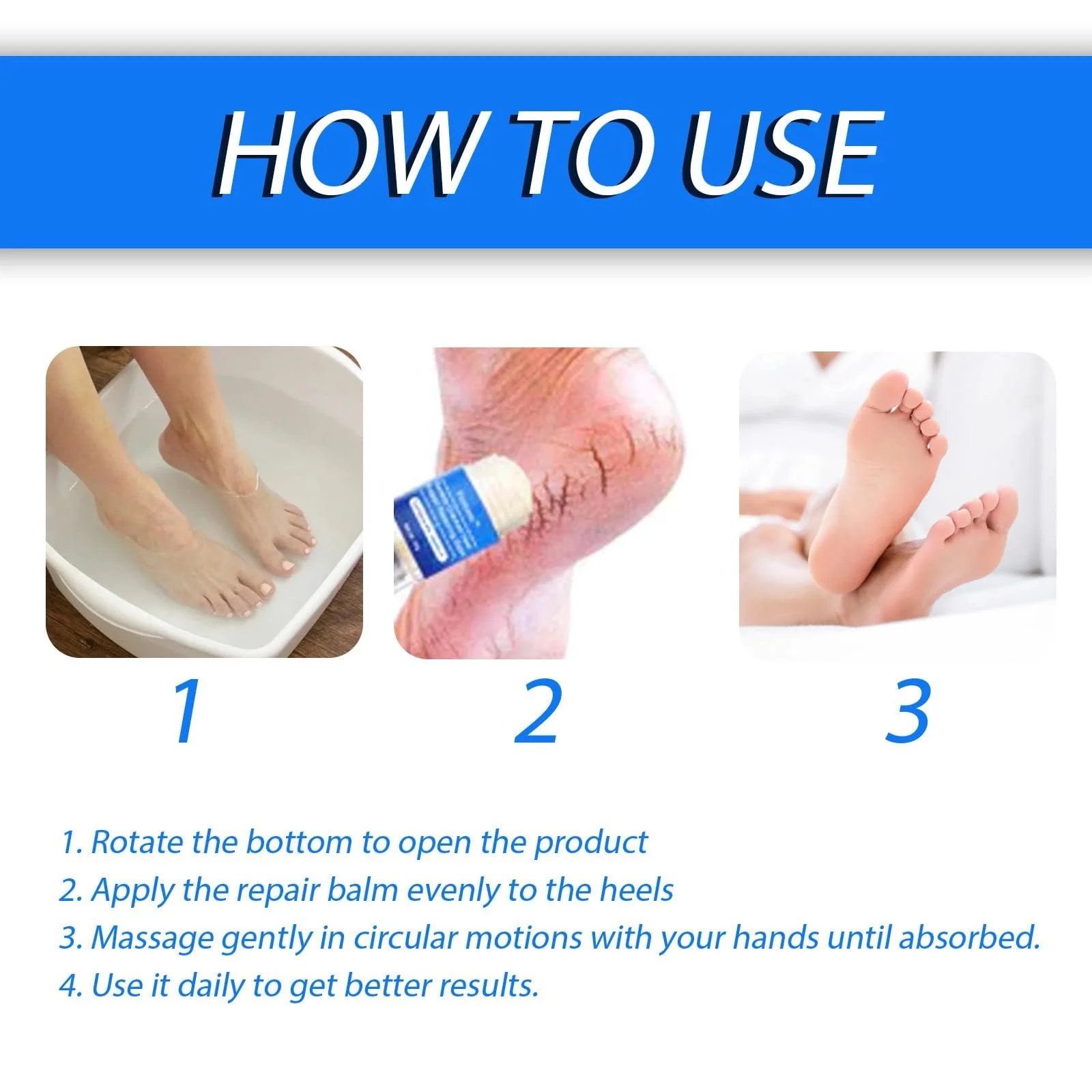 Крем для ног увлажняющий против трещин для пяток, рук и ног восстанавливающий, фото №6 Крем для ног увлажняющий против трещин для пяток, рук и ног восстанавливающий, фото №6