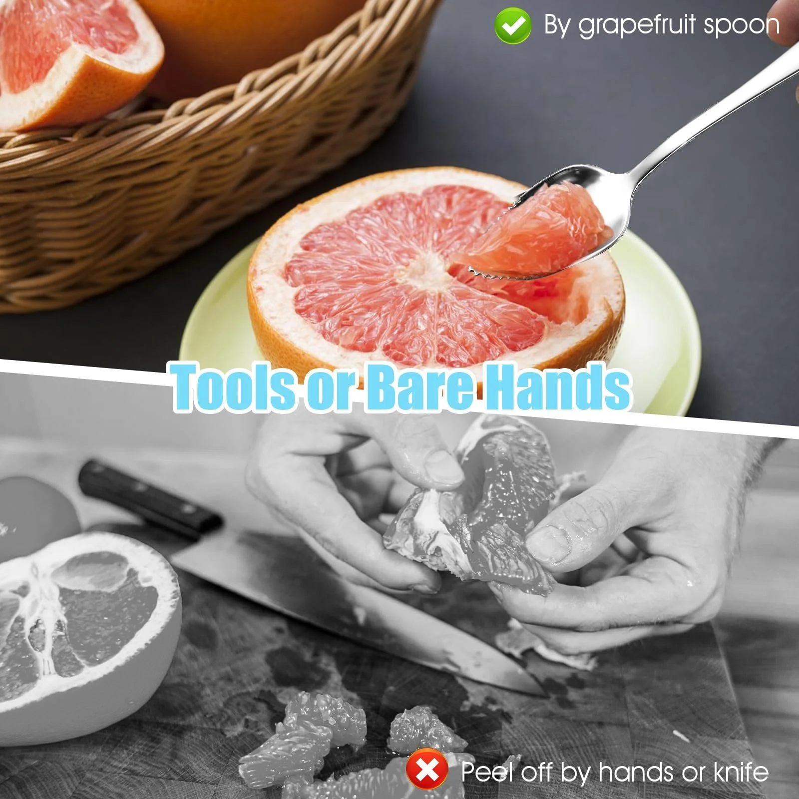 Ложка для грейпфрута Giantree Набір з 3 предметів, нержавіюча сталь, фото №6
