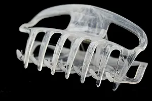 Заколка для волос большая с открытыми сторонами WeLoveBeads, около 10 см, белая - Фото 1