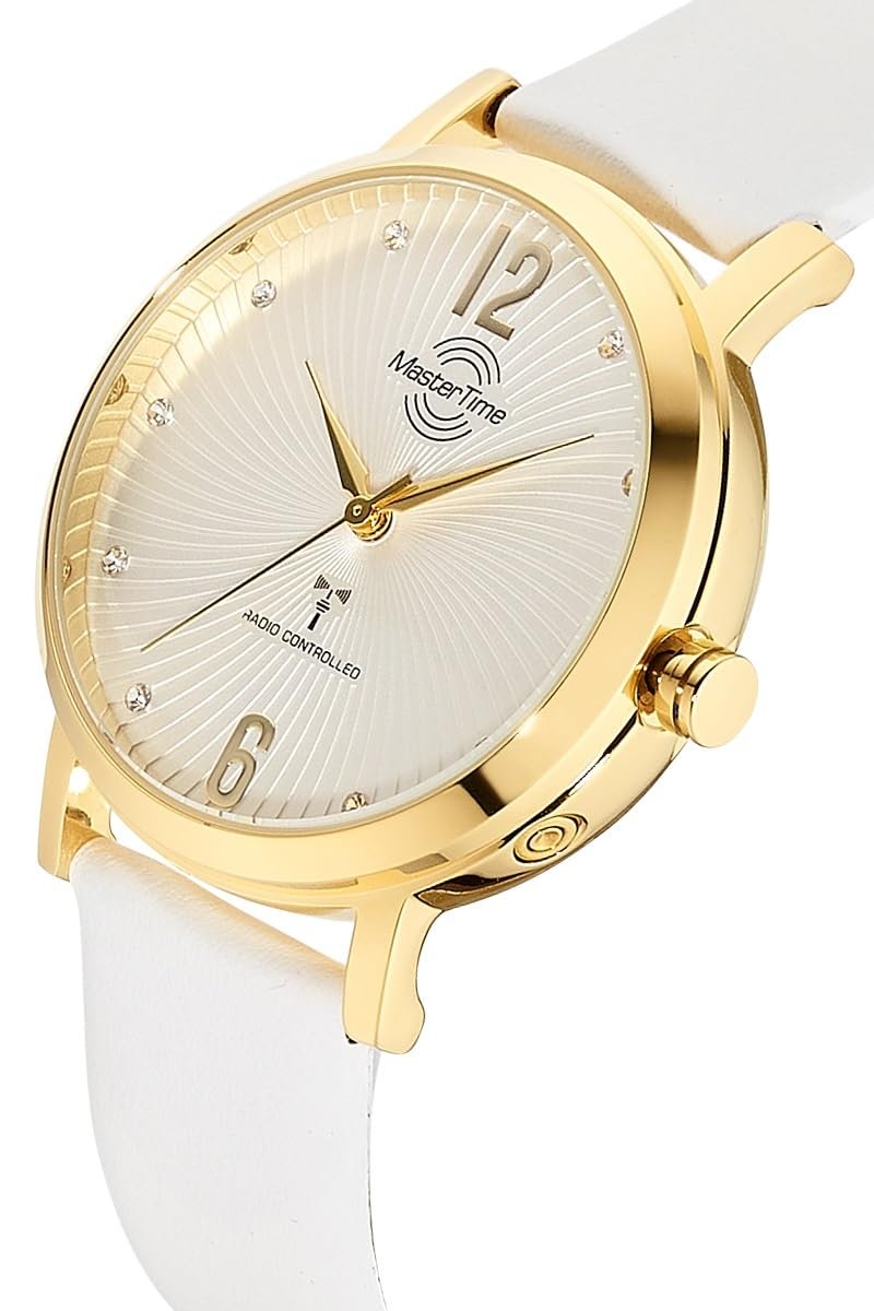Женские часы Кварцевые радиоуправляемые Master Time MTLA-10802-45L Аналого-цифровые Кожаный ремешок, фото №2