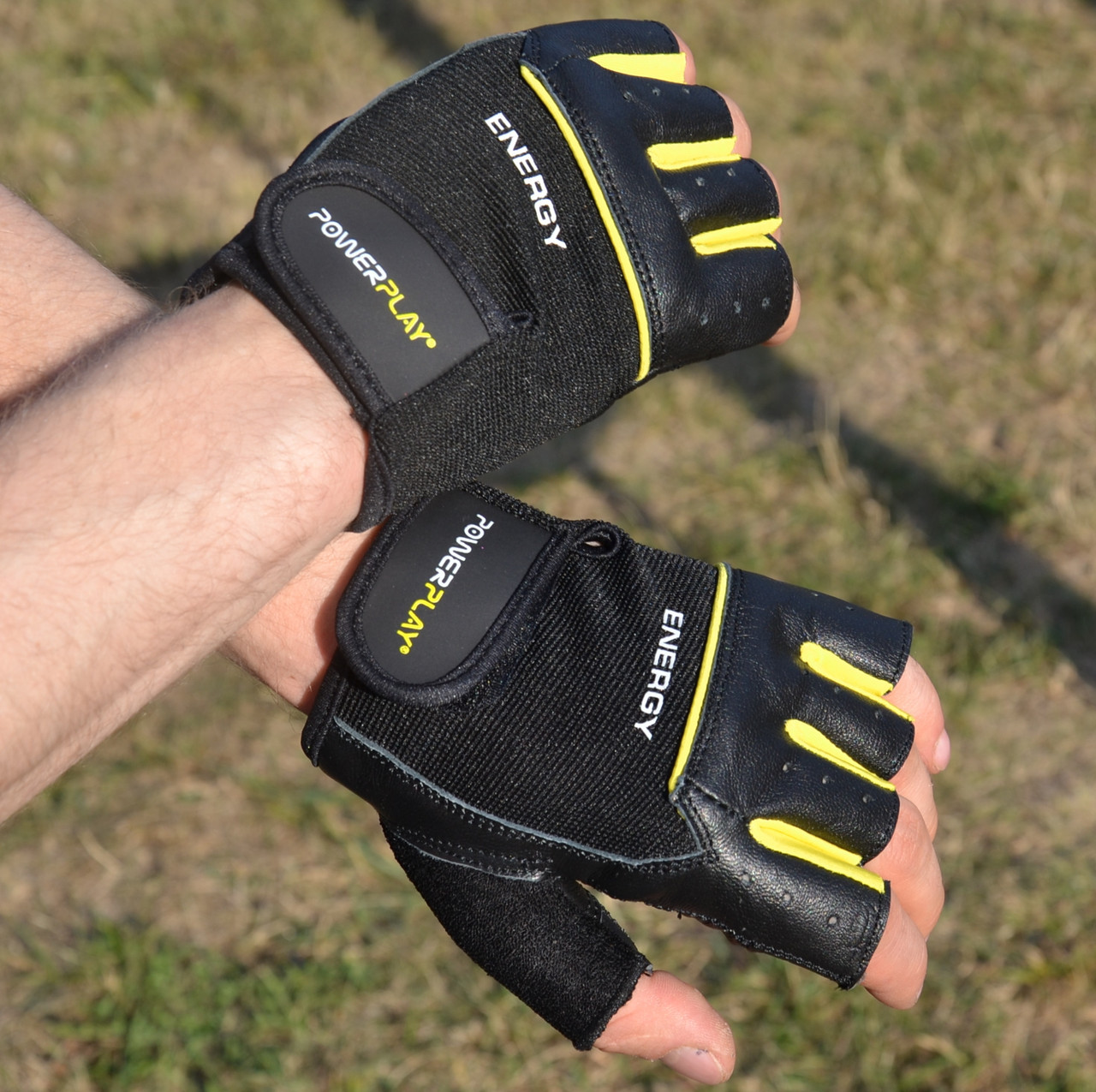 Рукавички для фітнесу PowerPlay 9058 Energy чорно-жовті S, фото №6 Рукавички для фітнесу PowerPlay 9058 Energy чорно-жовті S, фото №6