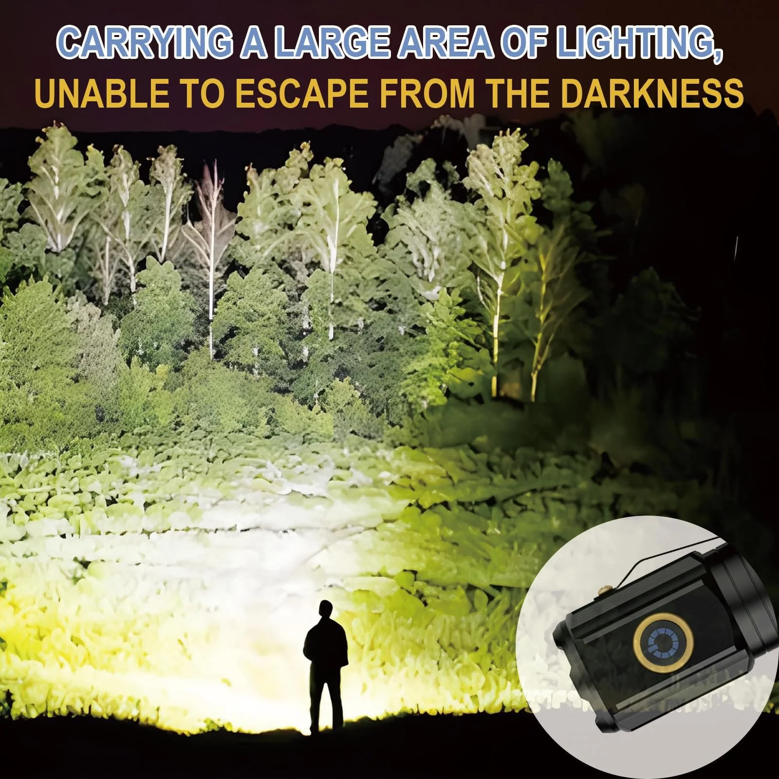 Ліхтар LED Акумуляторний Міні  LED Надзвичайно Яскравий 5000 Люмен 5 Режимів Освітлення Водонепроникний для Надзвичайних Ситуацій на Відкритому Повітрі Кемпінгу, фото №4