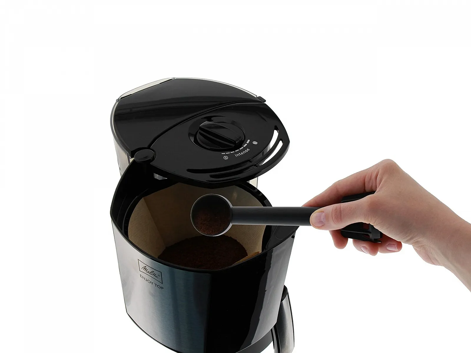 Капельная кофеварка Melitta Enjoy Top 1017-04 со стеклянным кувшином и AromaSelector 1.2 л Черная, фото №4