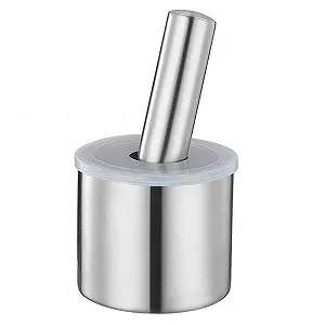 Млин Спецій Ручний Набір для подрібнення часнику з товкачем і ступкою Контейнер Нержавіюча сталь - Фото 1