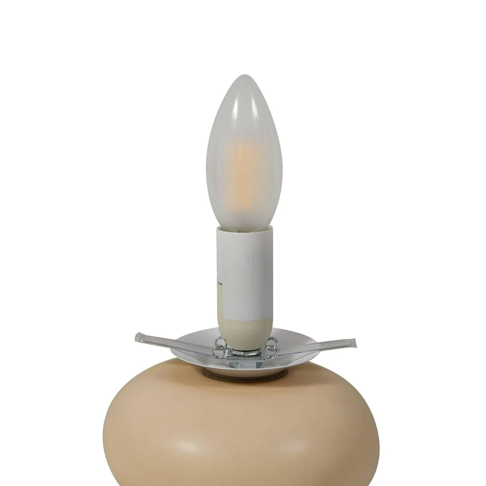 Настільна лампа Lucande Fidelo скандинавська жовта кераміка 1 лампочка E14, фото №10