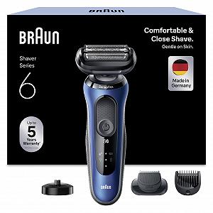 Купити Електробритва Braun Series 6 61-B4500cs із насадкою-тримером для бороди SensoFlex зарядна станція вологе та сухе гоління Blue - Фото 1 Електробритва Braun Series 6 61-B4500cs із насадкою-тримером для бороди SensoFlex зарядна станція вологе та сухе гоління Blue - Фото 1