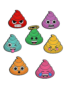 Джибитсы Эмодзи Emoji смайл 7 шт аксессуары Крокс украшение - Фото 1