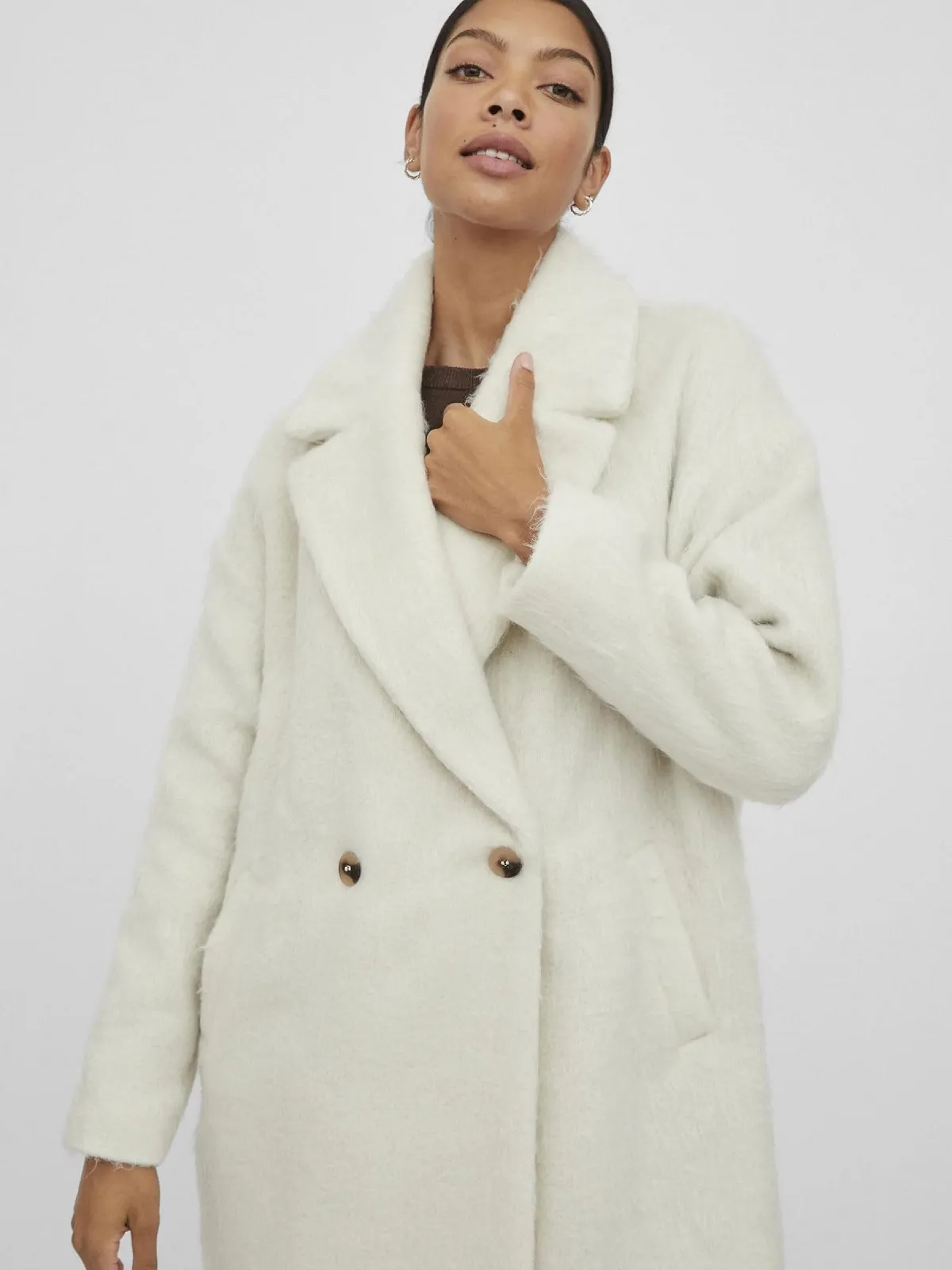 Пальто Vila Longform Женское 2 кармана Застежка на пуговицах, фото №6 Пальто Vila Longform Женское 2 кармана Застежка на пуговицах, фото №6