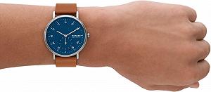 Часы SKAGEN Kuppel мужские, кварцевые, с тремя стрелками и дополнительным циферблатом, с браслетом из нержавеющей стали или кожи synthetic.ua - Фото 1