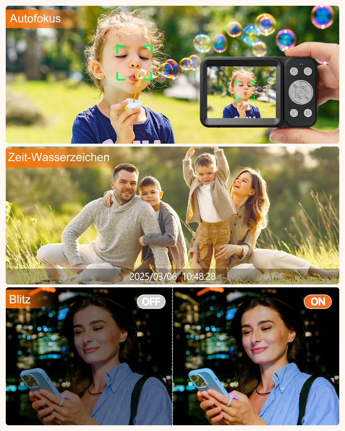 Цифровая Камера Rollei Compactline 64 Dual Screen 64MP 4K с Двойным Дисплеем, Черная, фото №6