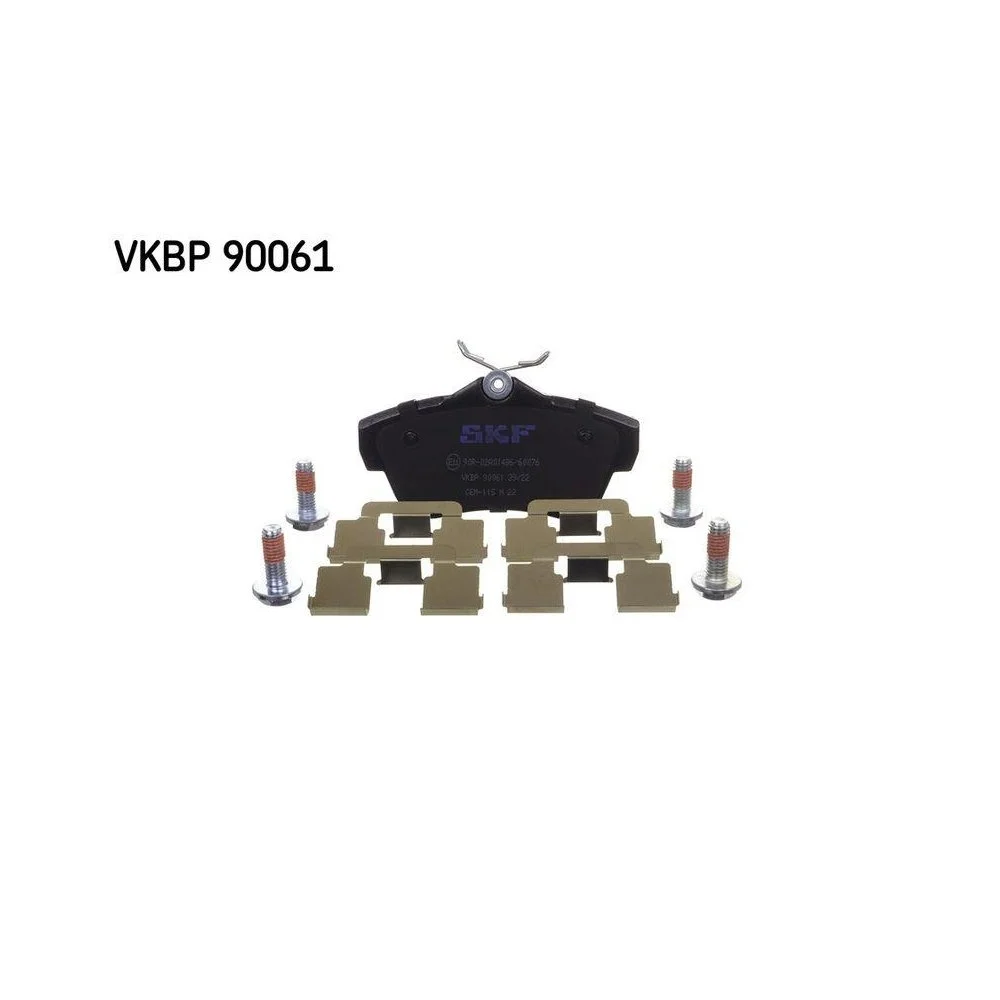 Комплект гальмівних колодок дискового гальма SKF VKBP 90061 для CITROËN FIAT PEUGEOT TOYOTA, фото №1