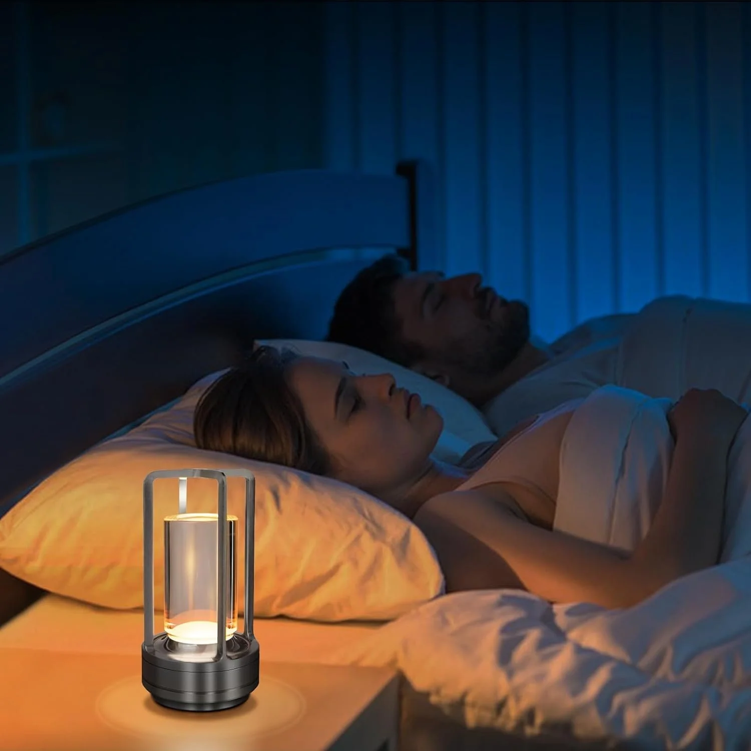 Настільна лампа LED Crystal Lantern Wireless Dimmable Touch USB-C, фото №3