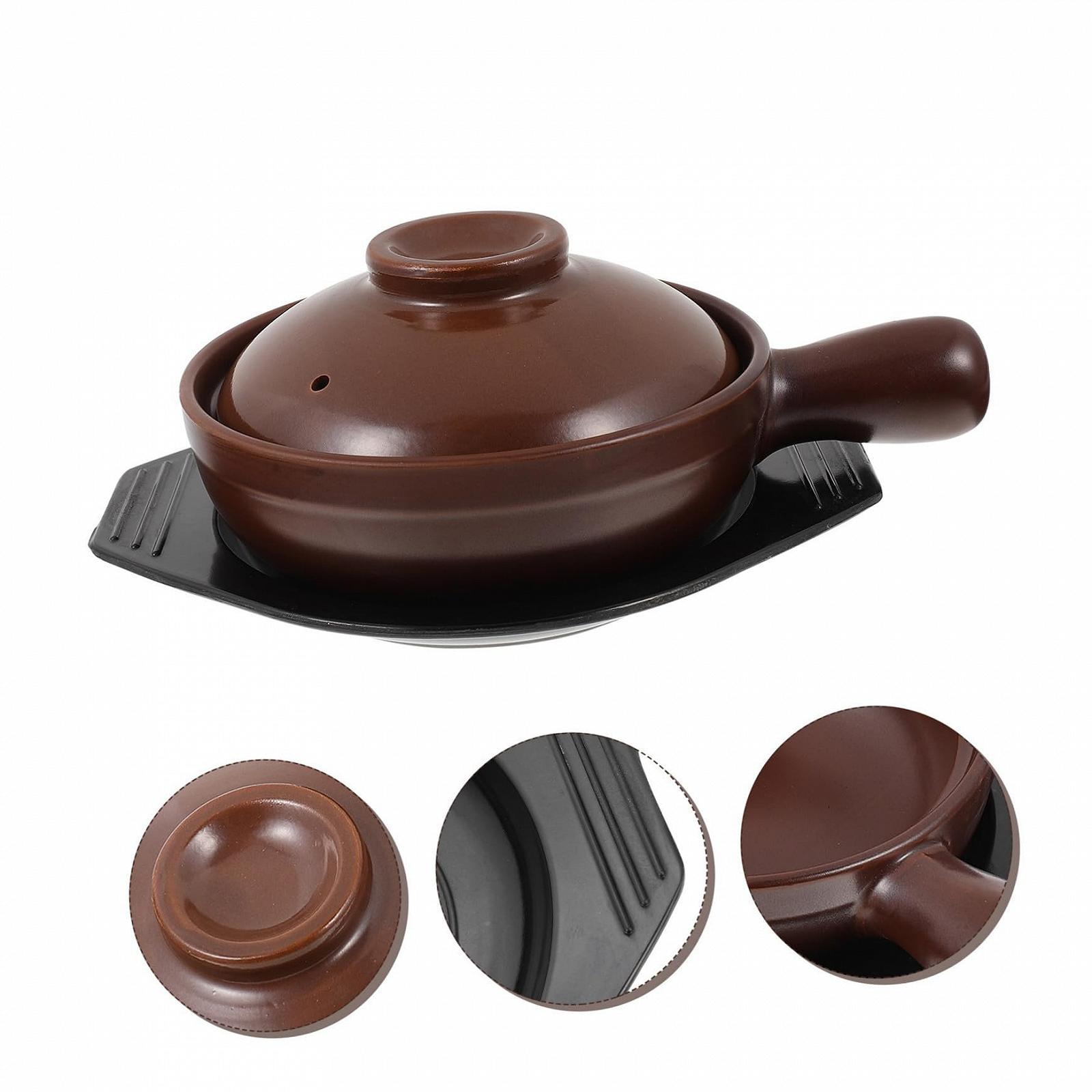 Кастрюля для супа VILLCASE Керамическая с ручкой и подставкой, фото №6