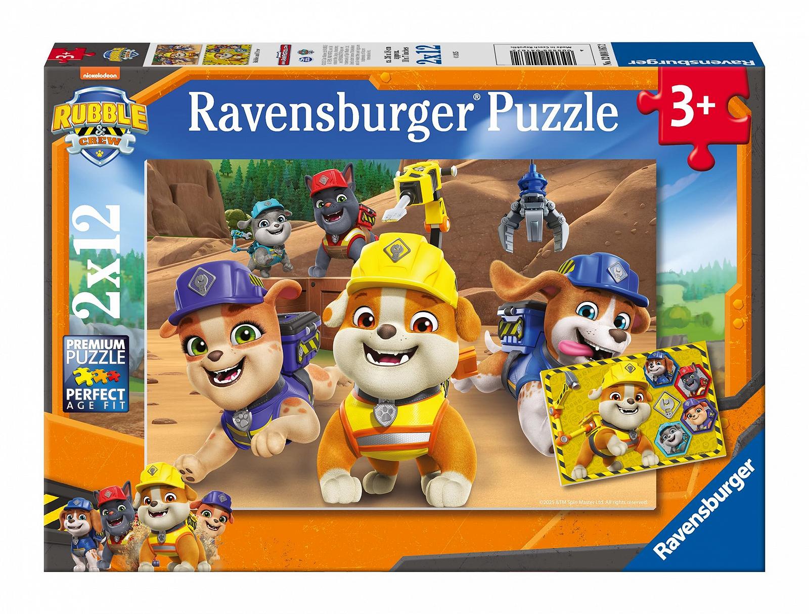 Дитячий пазл Ravensburger 12004167 Rubble & Crew 2 x 12 деталей 3+, фото №1 Дитячий пазл Ravensburger 12004167 Rubble & Crew 2 x 12 деталей 3+, фото №1