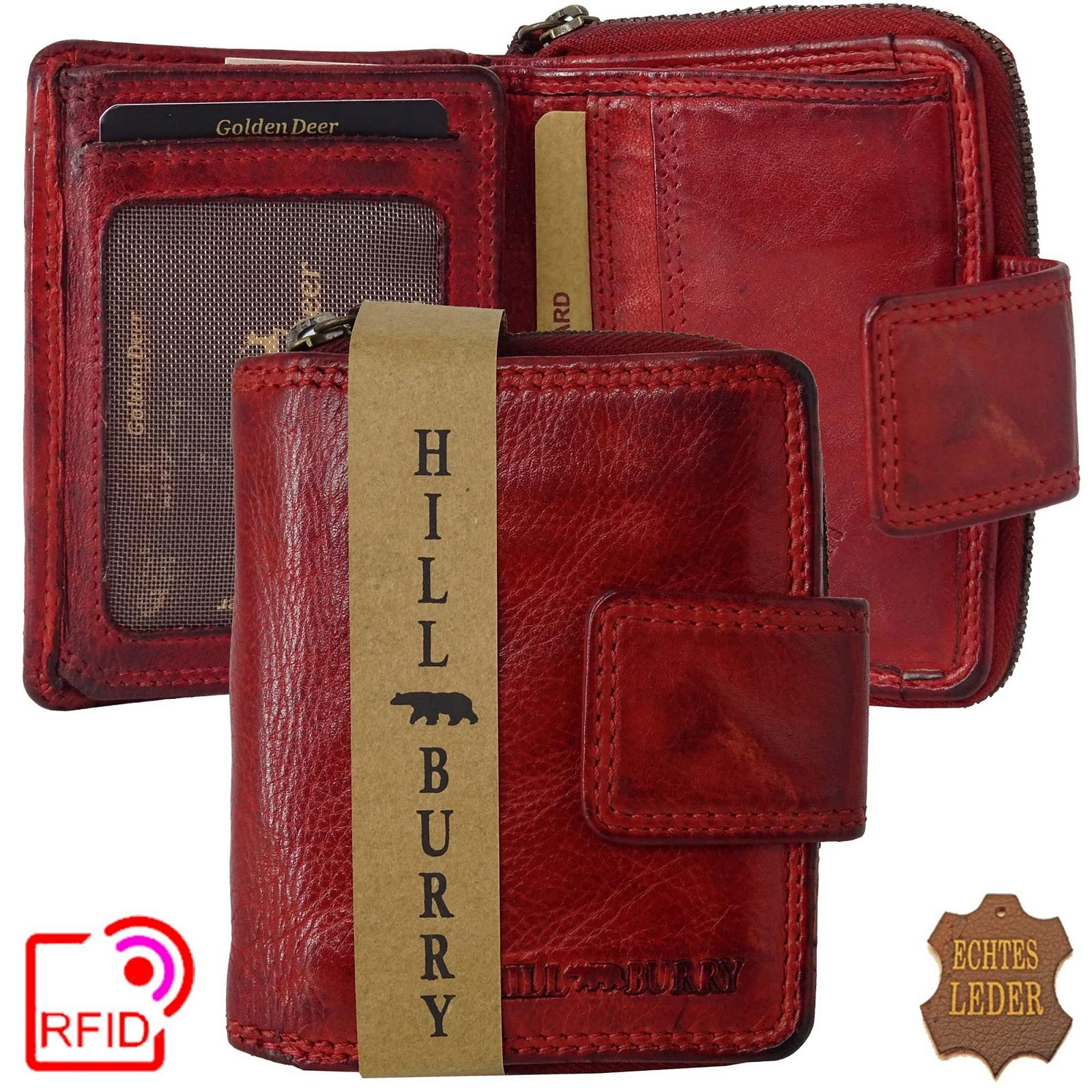 Гаманець Hill Burry Шкіряний З захистом RFID червоний, фото №9