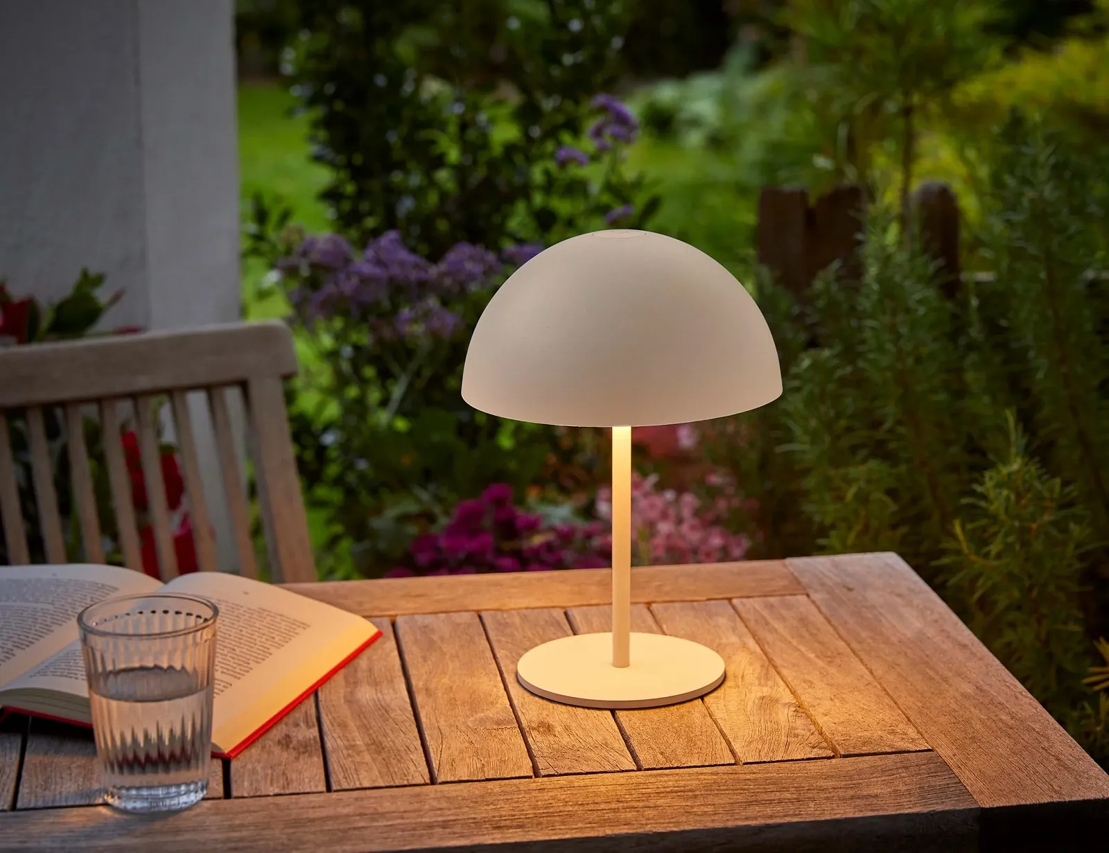 Настільна лампа Northpoint LED Metal Mushroom Shape 28 cm Touch Switch Beige, фото №4