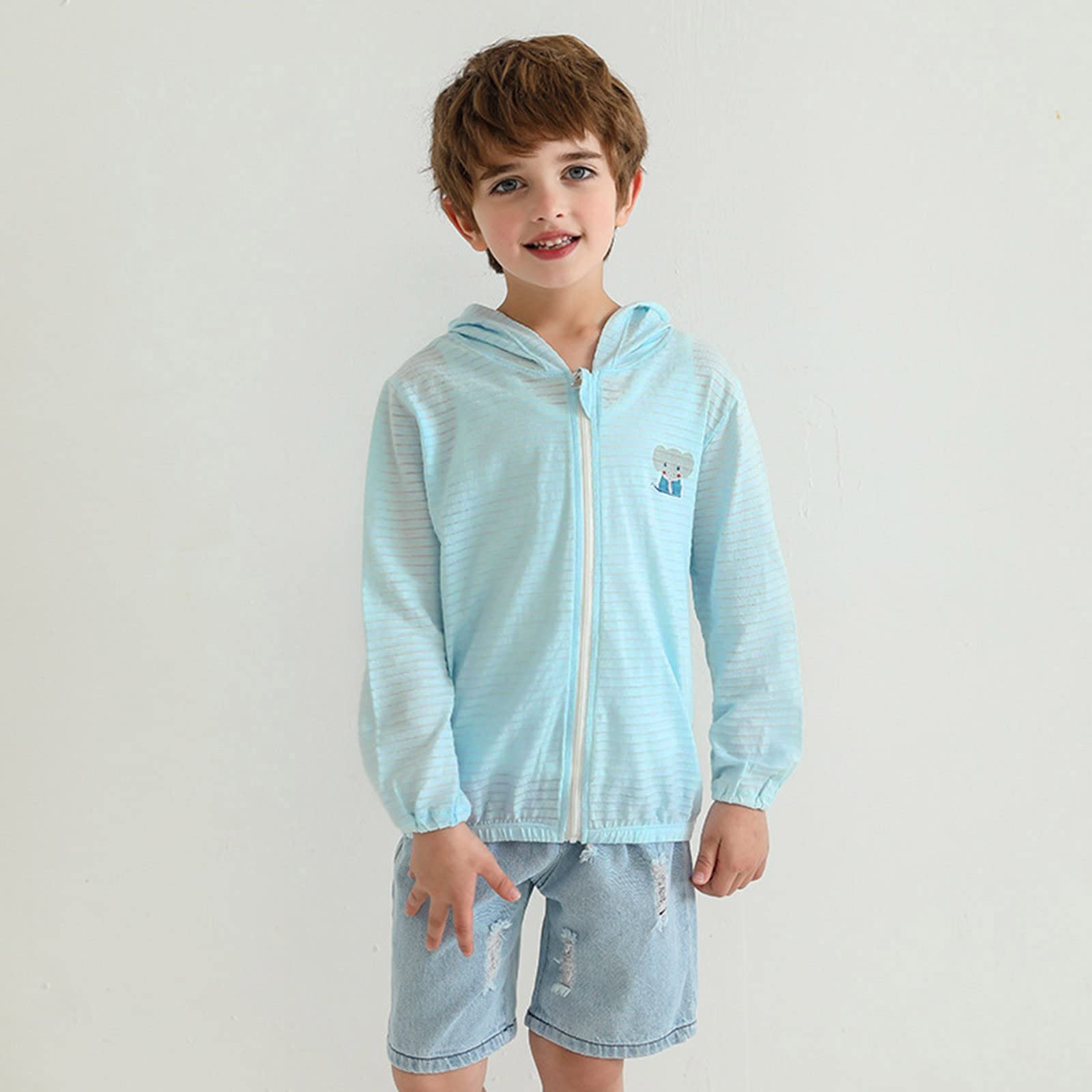 Легкая куртка Mjjsk для мальчиков и девочек с капюшоном, дышащая, мягкая, фото №3 Легкая куртка Mjjsk для мальчиков и девочек с капюшоном, дышащая, мягкая, фото №3