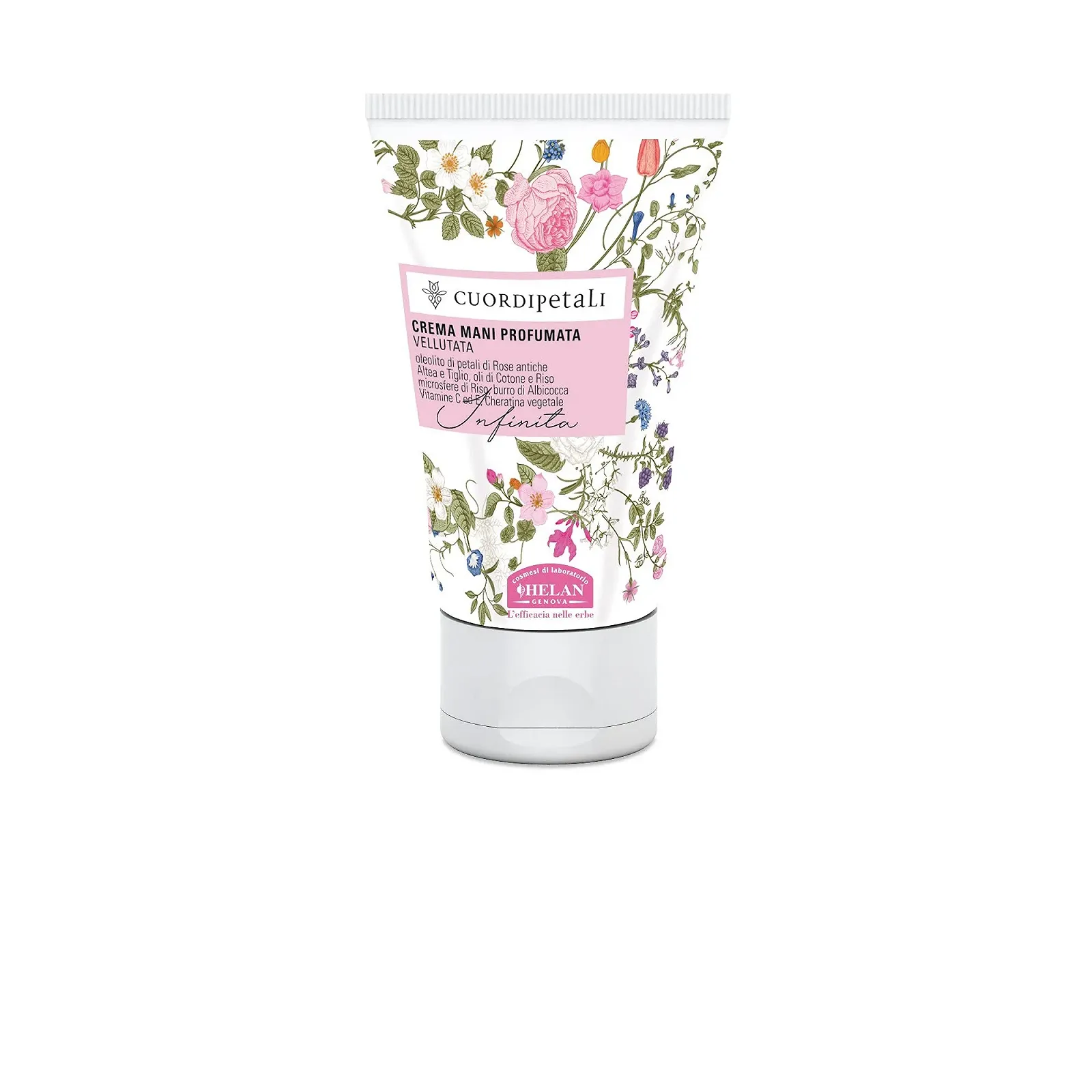 Крем для рук Helan Cuor di Petali для сухої та потрісканої шкіри Живильний крем з пелюстками троянд, вітаміном C та E, фото №2 Крем для рук Helan Cuor di Petali для сухої та потрісканої шкіри Живильний крем з пелюстками троянд, вітаміном C та E, фото №2