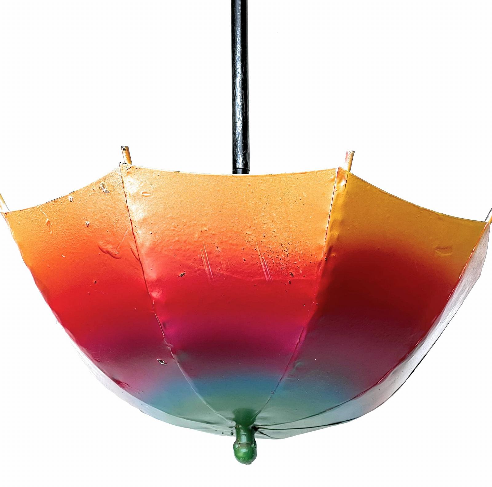 Кошик підвісний DanDiBo 96258 L металевий з горщиком Парасолька 72 см Різнокольоровий шеббі-шик, фото №4