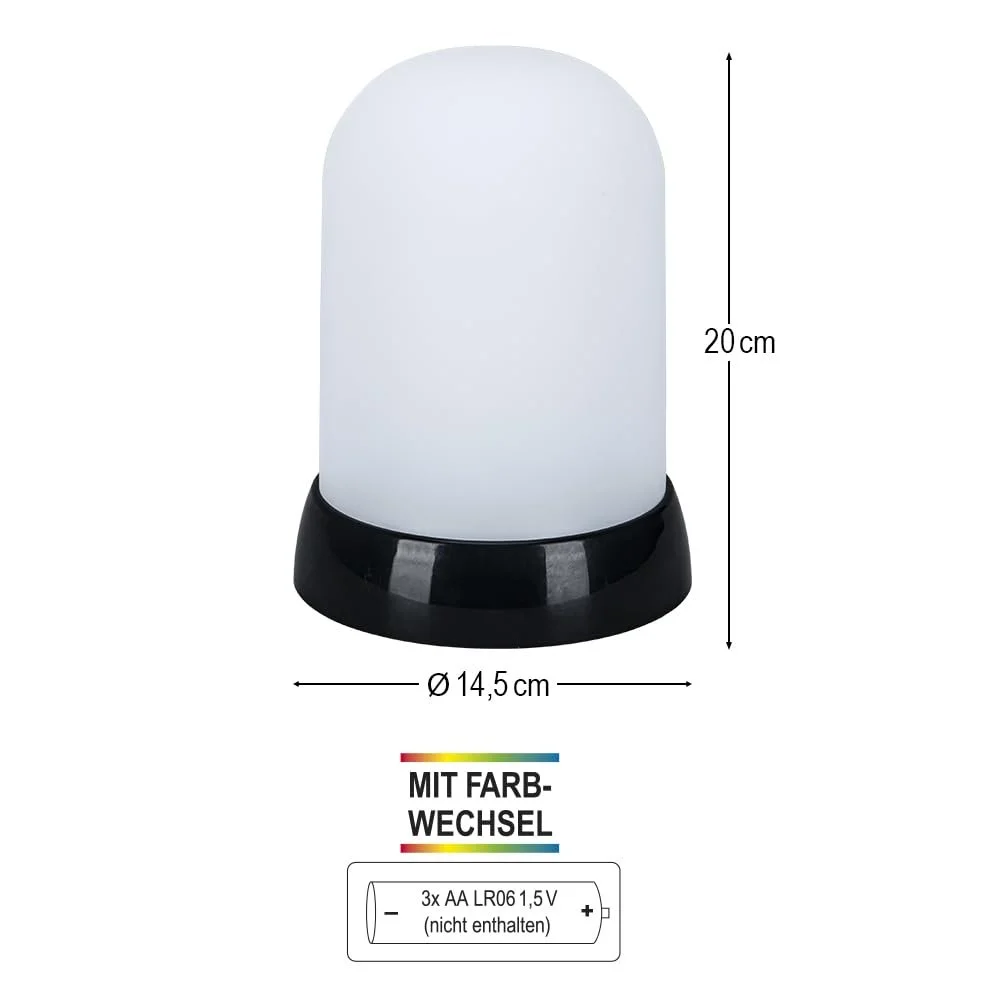 Настільна лампа Ideen mit Herz Leuchti LED зі зміною кольорів 14.5 см 20 см на батарейках, фото №2