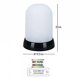 Настільна лампа Ideen mit Herz Leuchti LED зі зміною кольорів 14.5 см 20 см на батарейках synthetic.ua - Фото 1