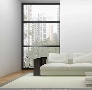 Наклейка на стіну Clickan Dprint Кіт на вікні Вінілова synthetic.ua - Фото 1