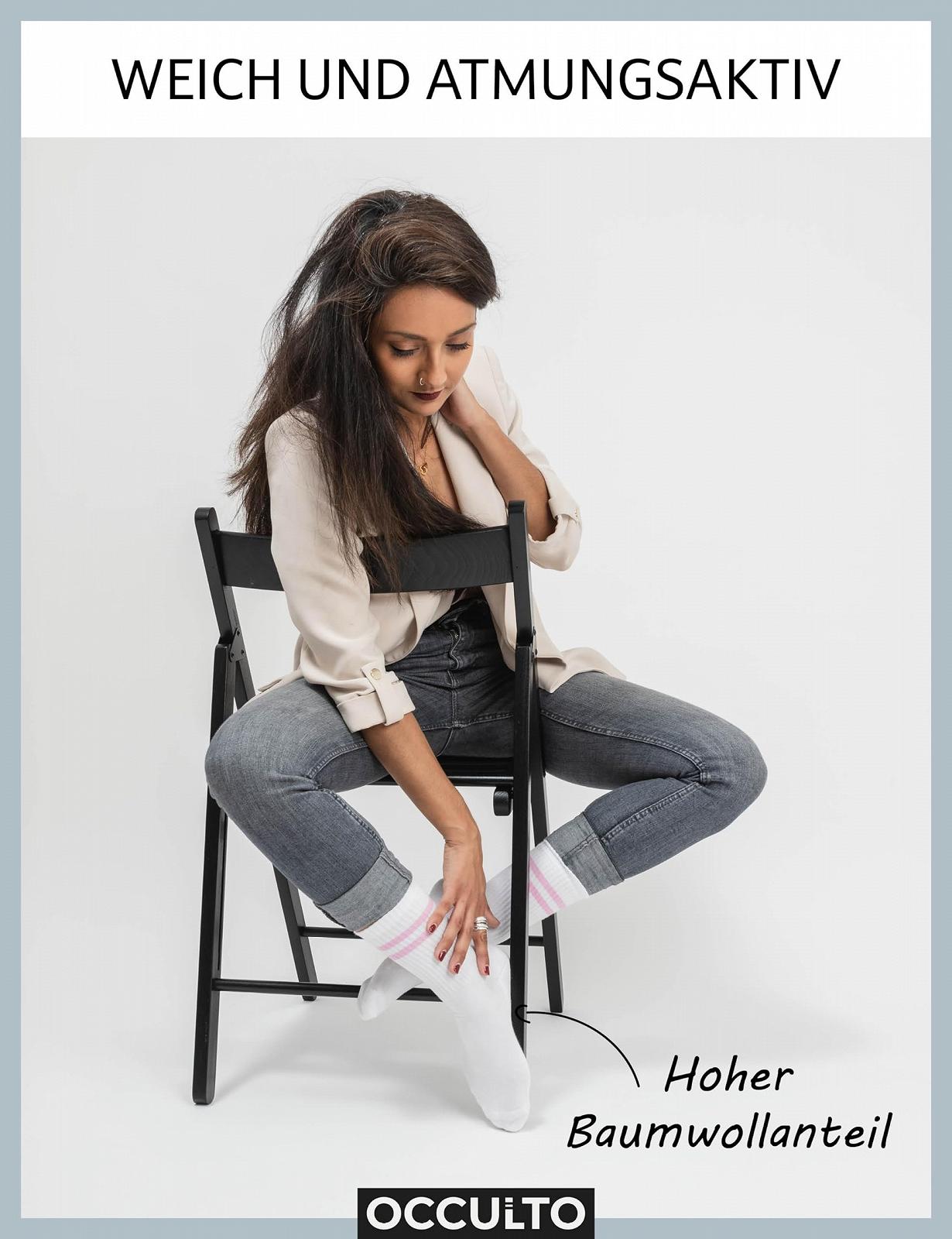 Носки Occulto женские ретро теннисные, упаковка 6 штук (Модель: Serena), спортивные носки, фото №3