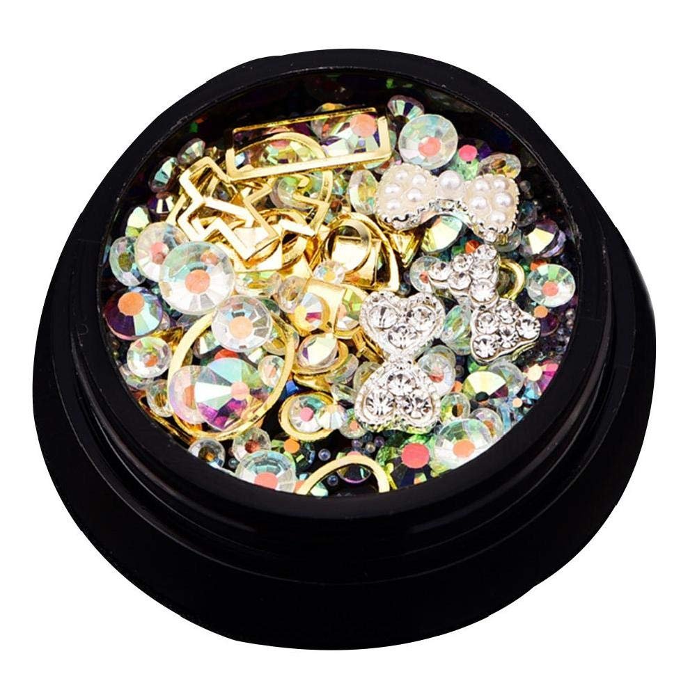 Набір страз для нігтів Форма нерівна Кристали Перли Блискітки, фото №1