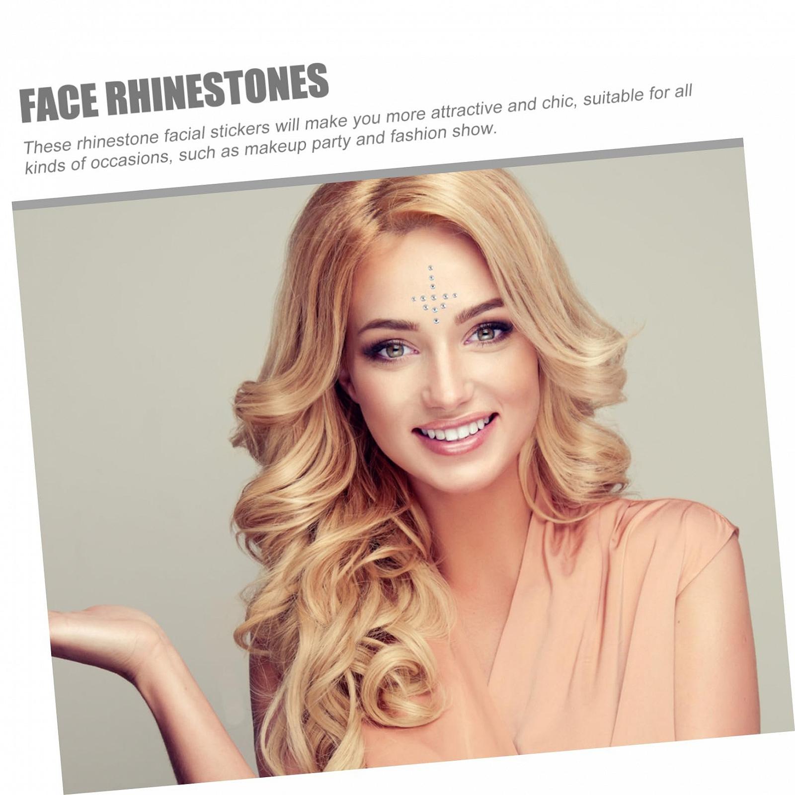 Наклейки со стразами Beavorty 4 набора, смола, драгоценные камни для лица, наклейки для рукоделия, украшения для глаз, наклейки с драгоценными камнями, липкие стразы для лица, смоляные украшения, лента для детского лица, фото №4