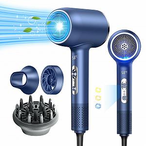 Фен loevely Ion 2400 Вт, для быстрой сушки, с диффузором, концентратором, насадкой для ухода за волосами, постоянной температурой, профессиональный, розовый - Фото 1