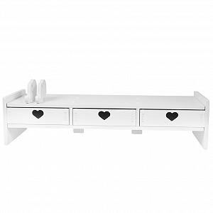 Подставка для Клавиатуры Органайзер для Офисного Стола Подставка для Компьютера PVC Белый - Фото 1