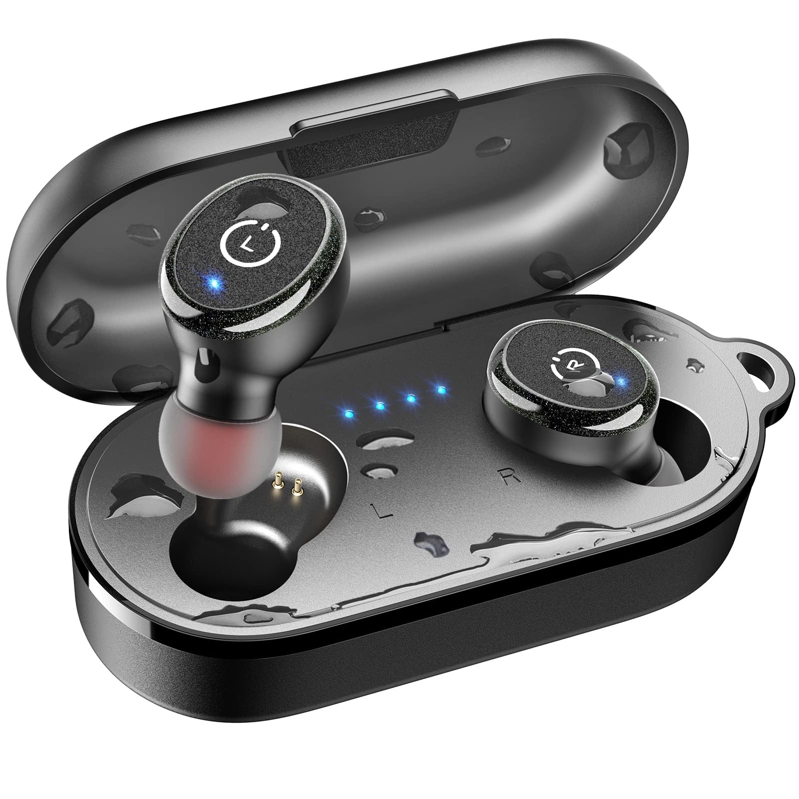 Наушники TOZO T10 Беспроводные Bluetooth 5.3 с 45 часами автономной работы, стерео внутриквальные, IPX8 водонепроницаемые с микрофоном, премиум бас для спорта, фото №1