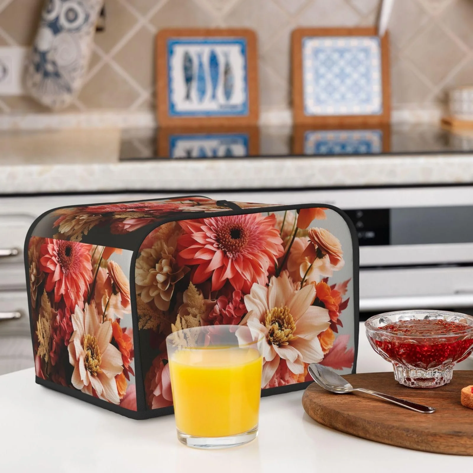 Чехол для тостера на 4 ломтика с двумя карманами Superweiche Geräteabdeckungen Blumenstrauß Staubschutz für Küche kleine Ofenabdeckung Küche Brotmaschine, фото №4 Чехол для тостера на 4 ломтика с двумя карманами Superweiche Geräteabdeckungen Blumenstrauß Staubschutz für Küche kleine Ofenabdeckung Küche Brotmaschine, фото №4