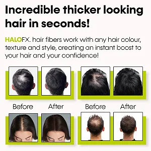 Волокна для волосся HALO FX. Для тонкого волосся | Пудра для волосся для природного вигляду густого волосся synthetic.ua - Фото 1