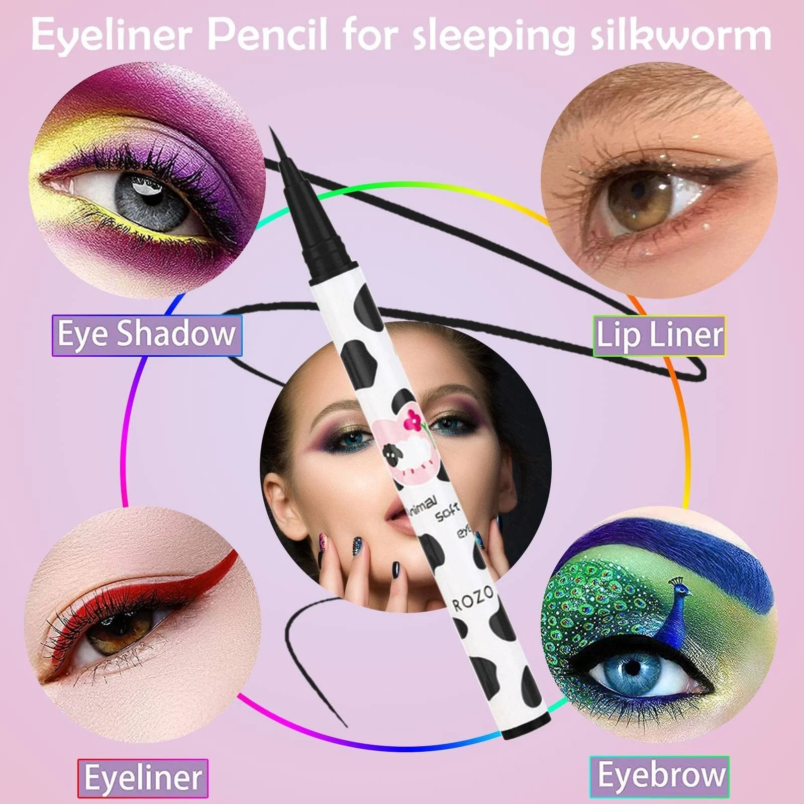 Рідка Підводка Кольорова Водонепроникна, стійка до поту, довговічна, швидковисихаюча, 2 мл (C,), фото №6