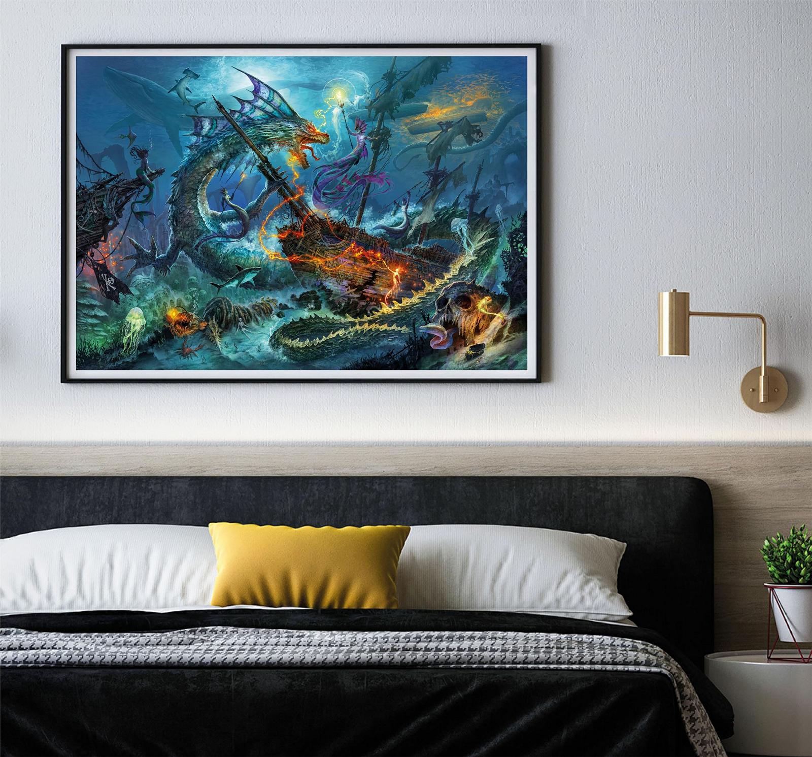 Пазлы Clementoni Puzzle Collection The Underwater Battle Paolo Barbieri 33023 3000 элементов, фото №4